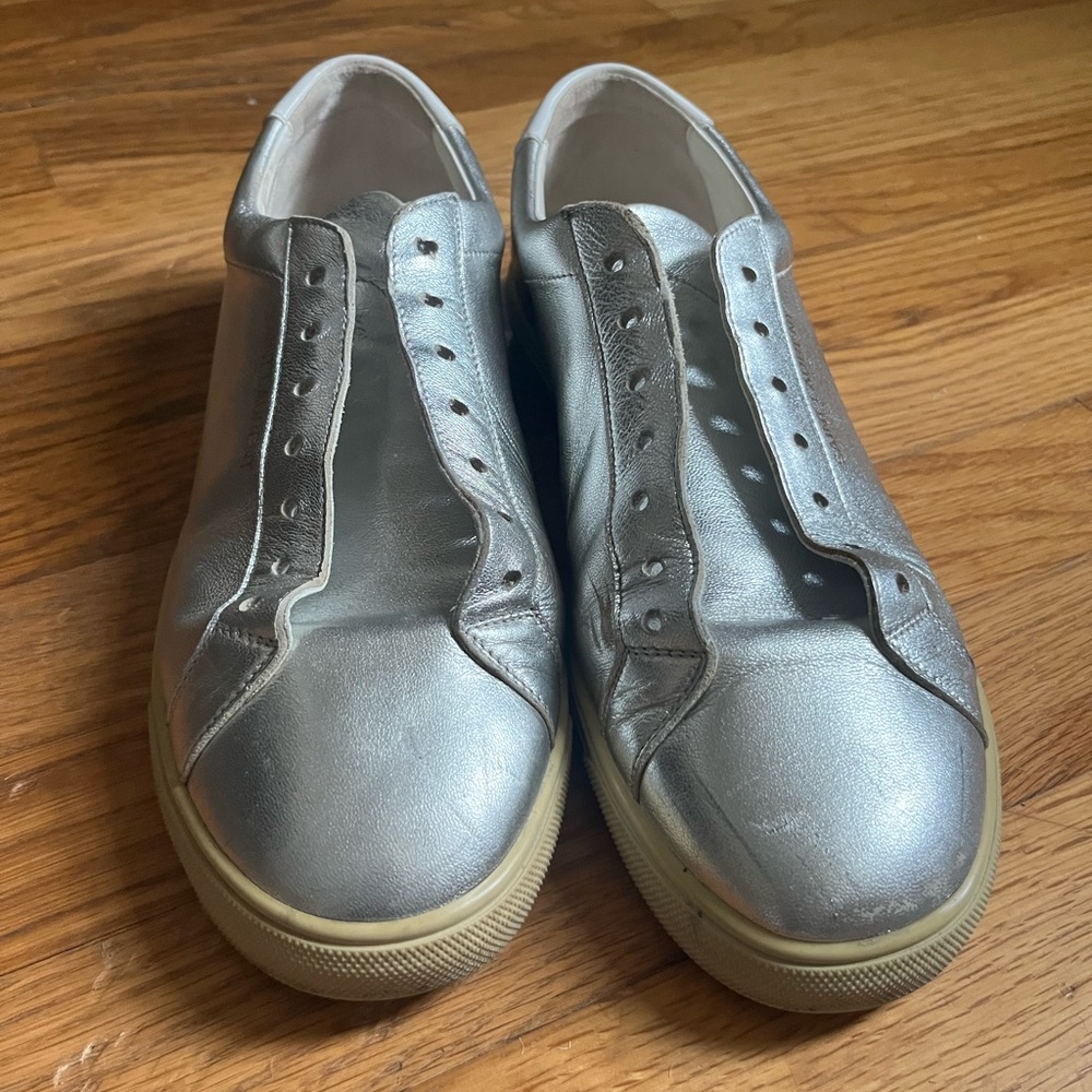 Saint Laurent Silver Sneakers 41 Made in Italy